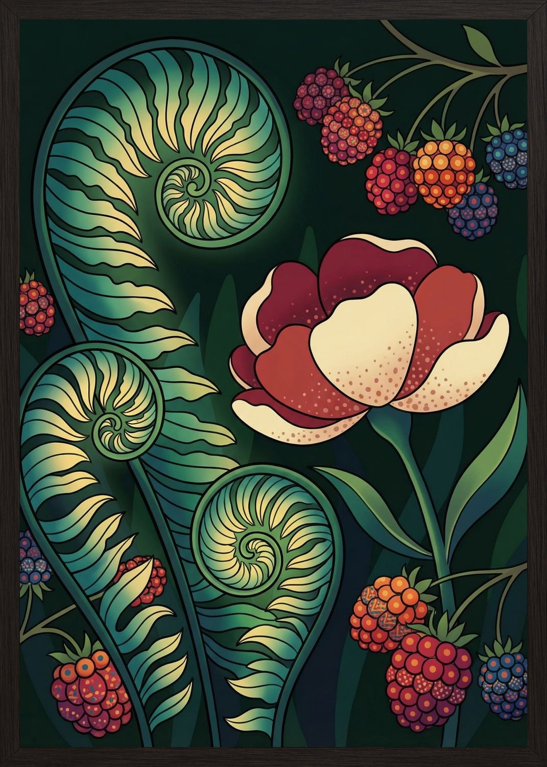 Poster in oak frame