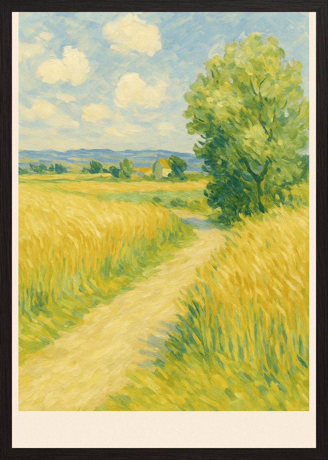 Poster in black frame