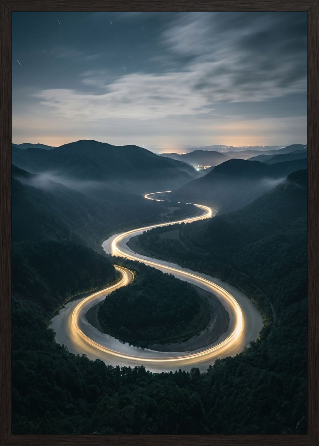 Poster in black frame