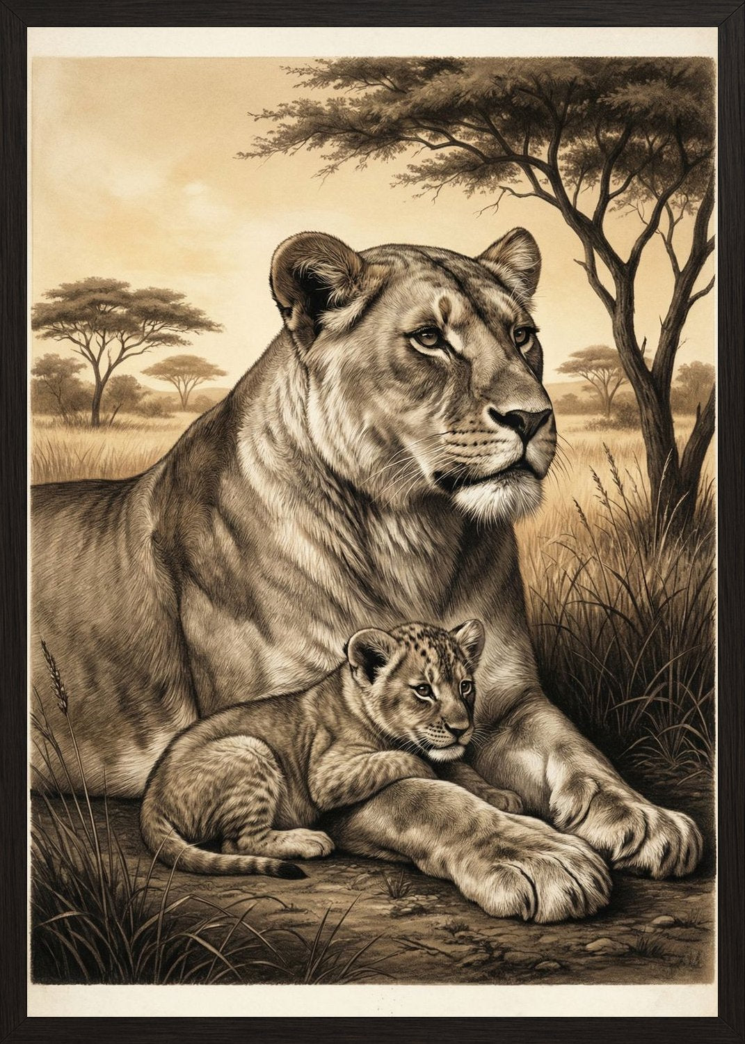 Poster in oak frame