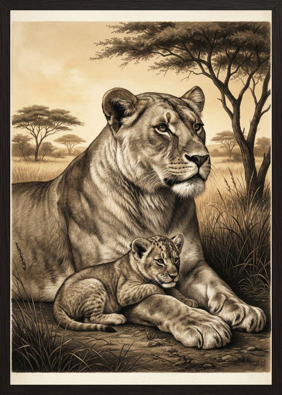 Poster in black frame