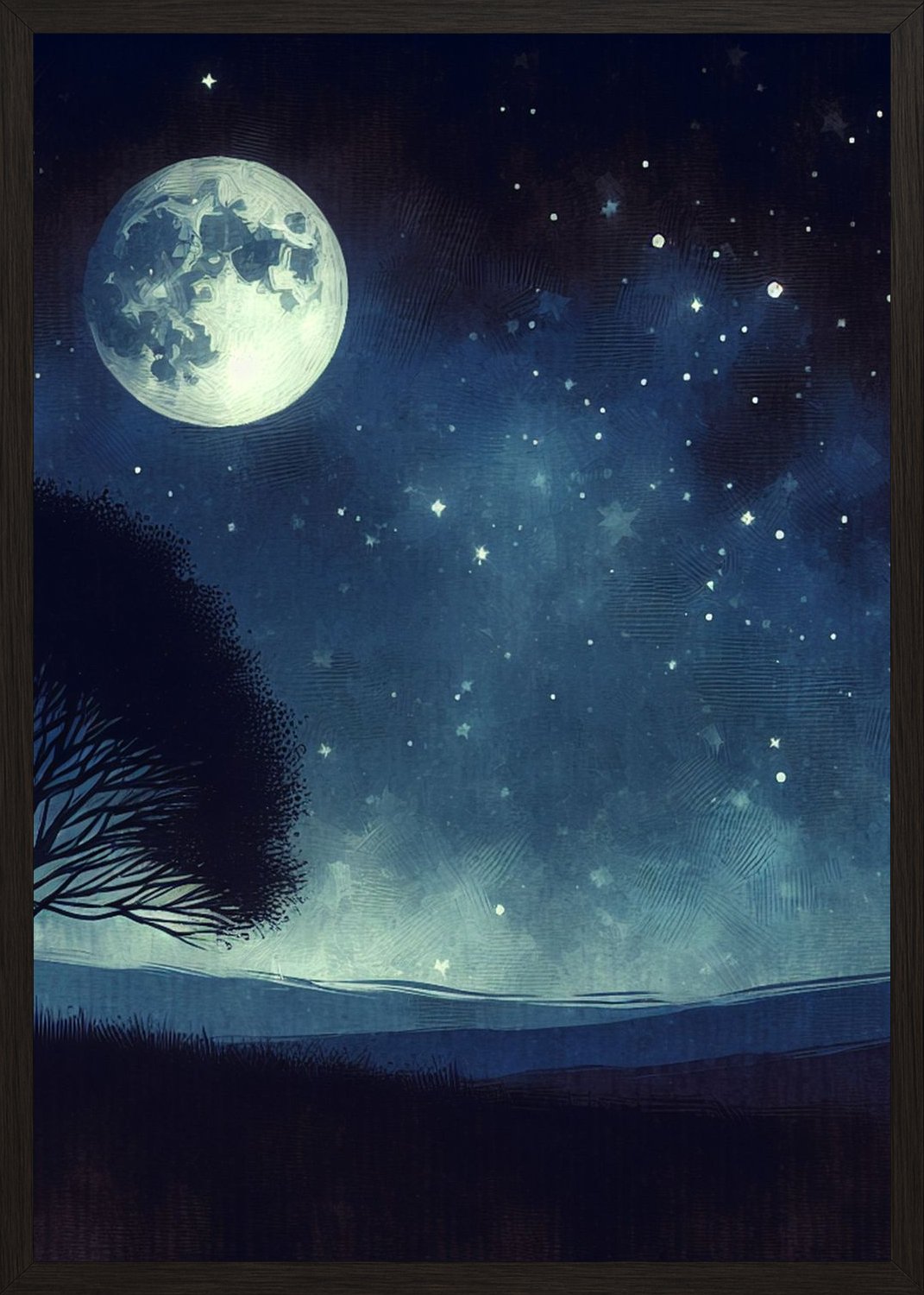 Poster in black frame