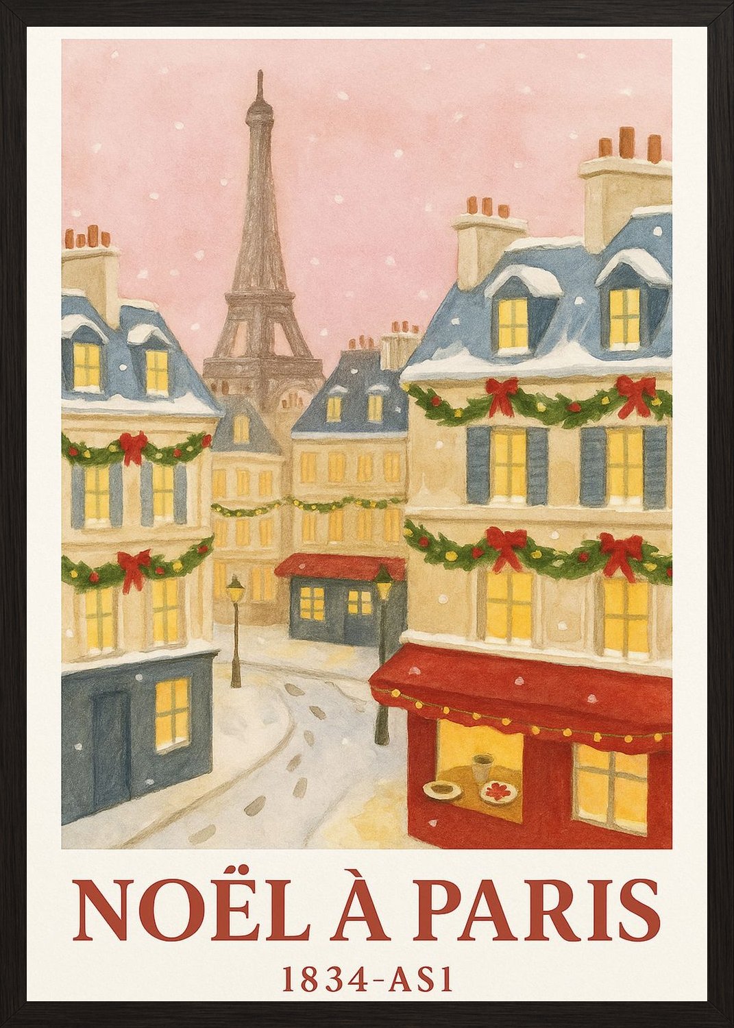 Poster in black frame