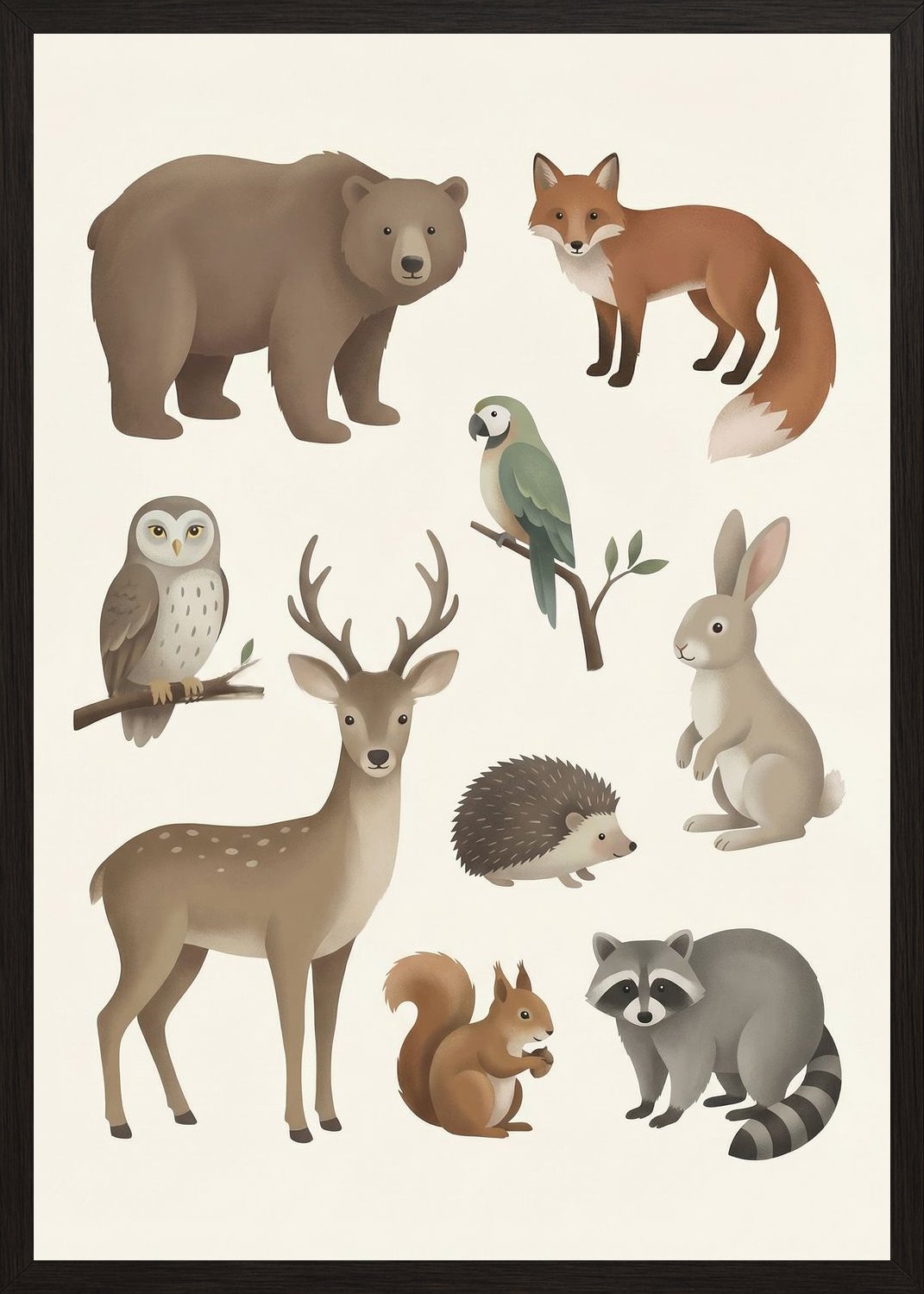 Poster in black frame