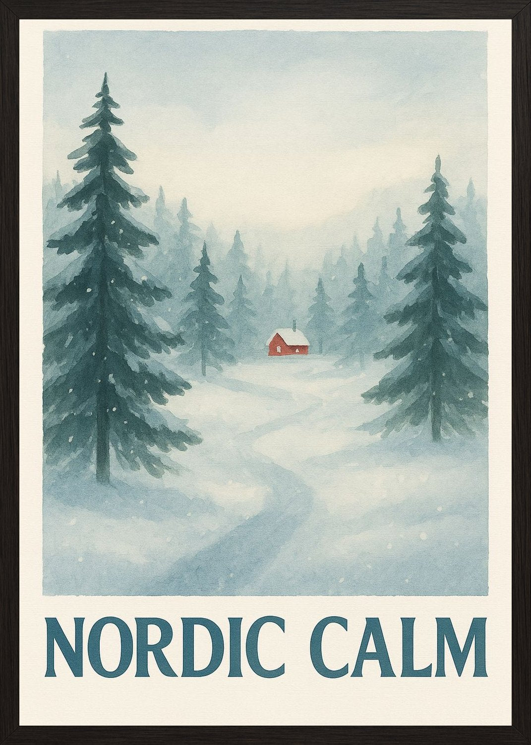 Poster in black frame