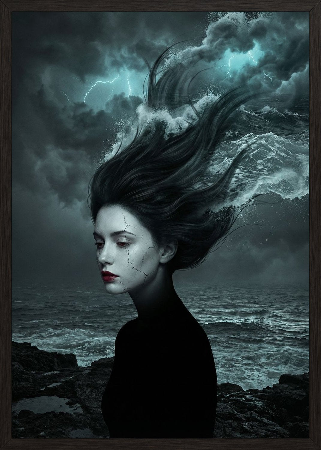 Poster in black frame