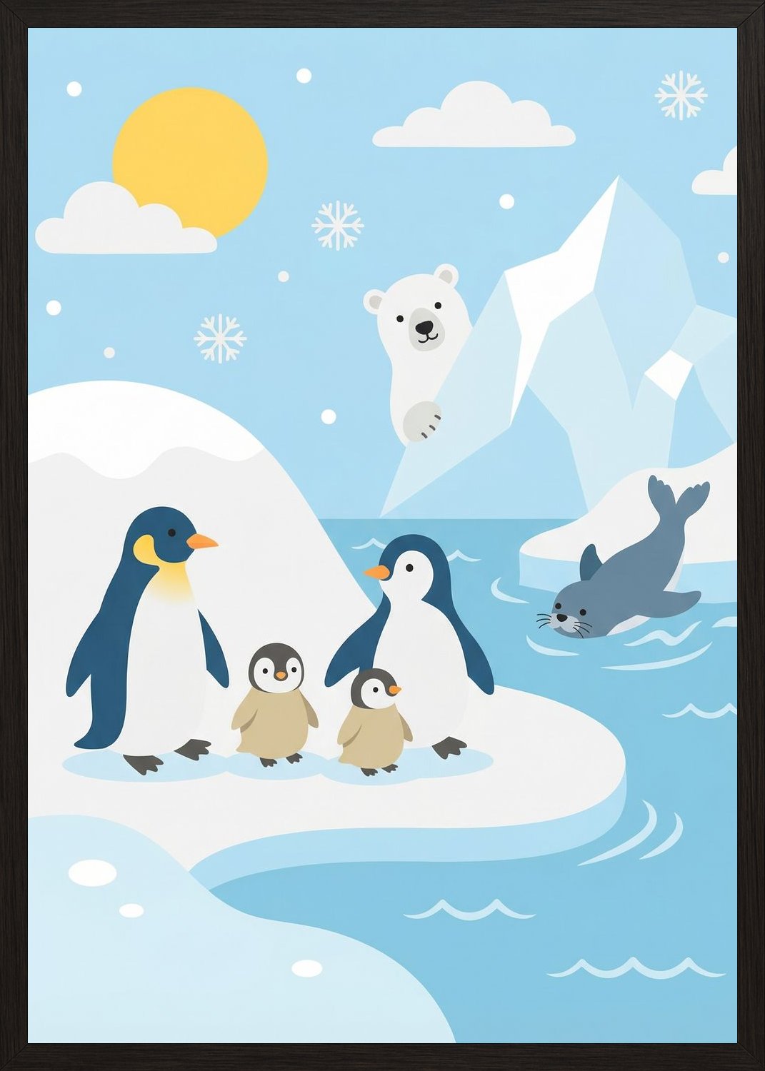 Poster in black frame