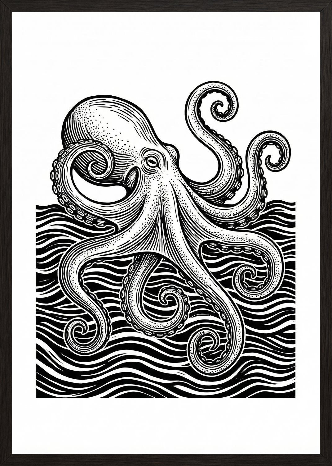 Poster in black frame