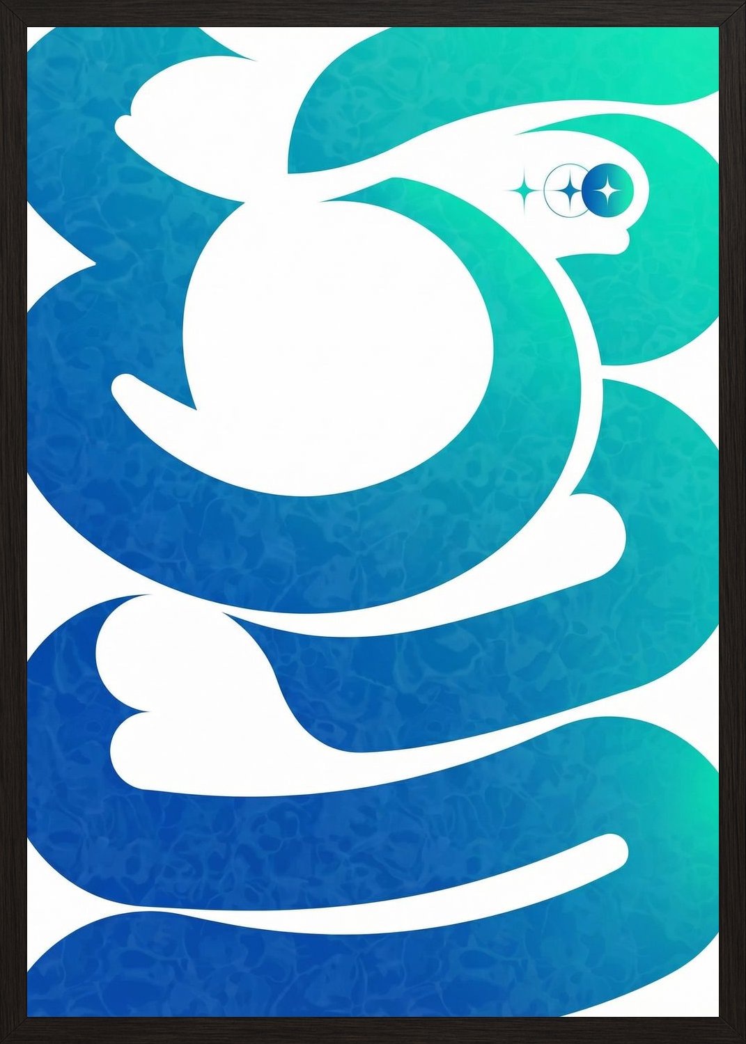 Poster in black frame