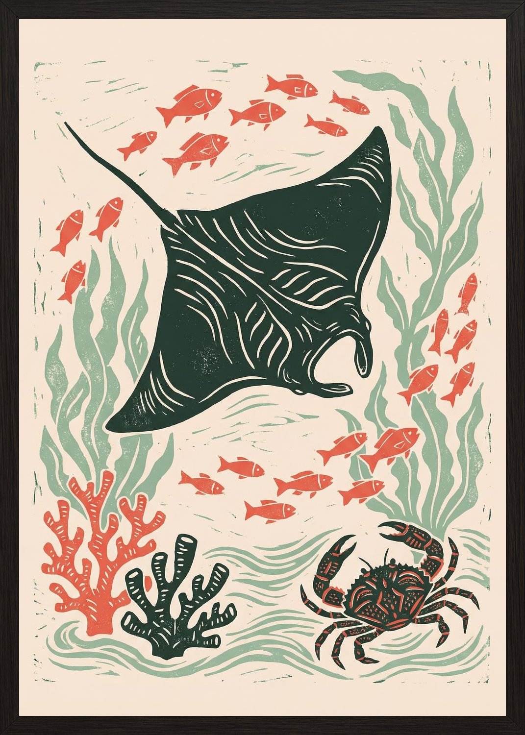 Poster in black frame