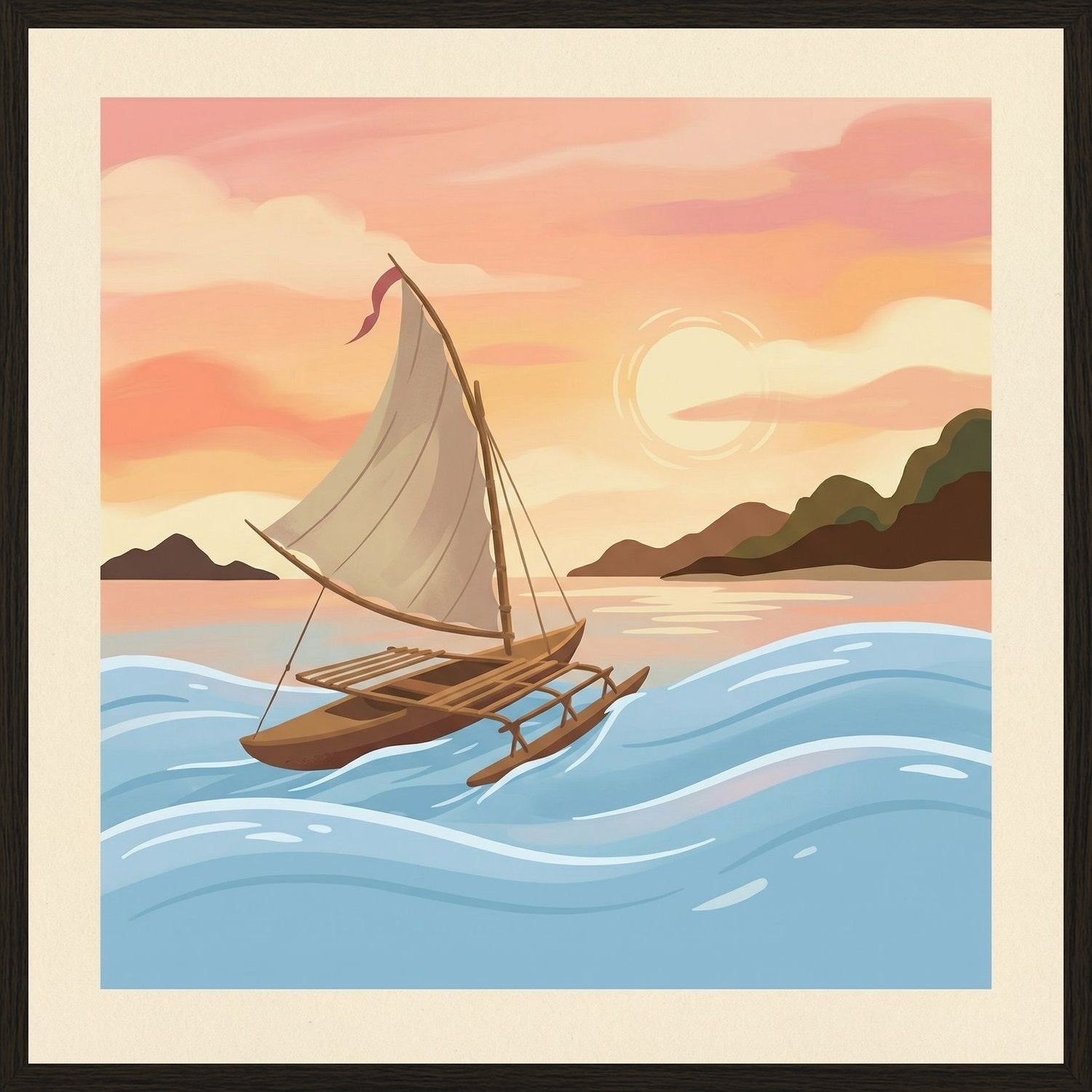 Poster in oak frame