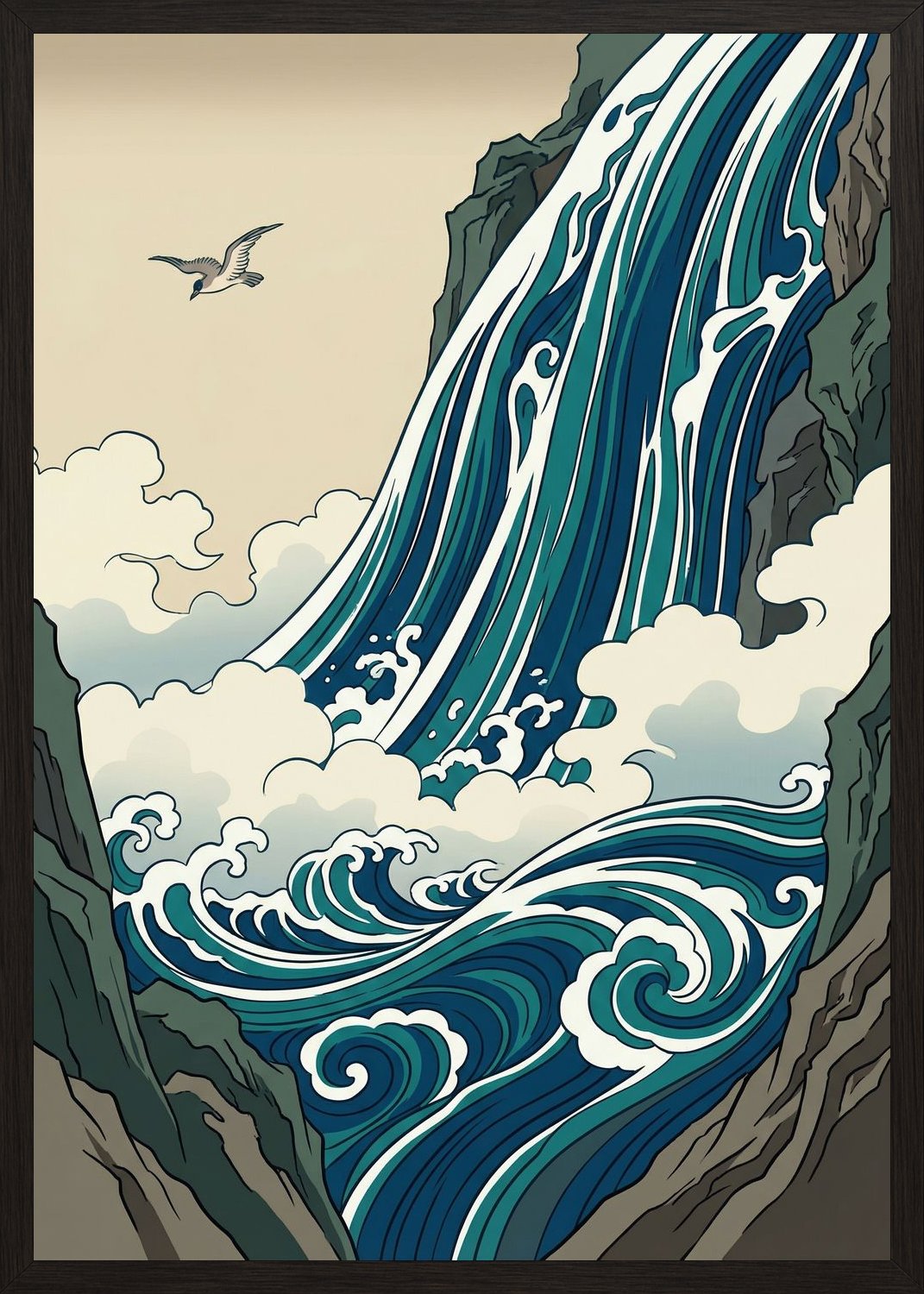 Poster in black frame