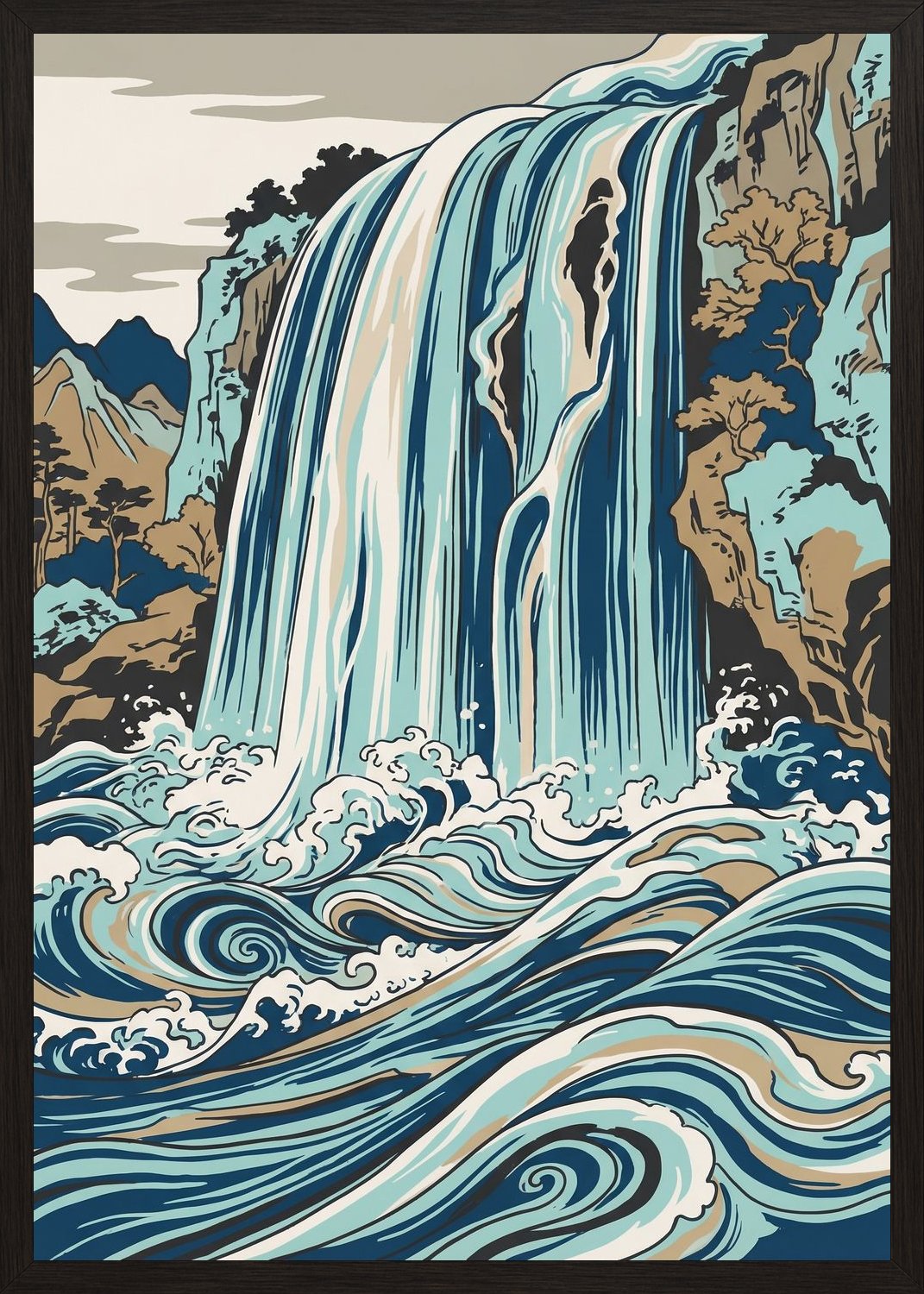 Poster in black frame
