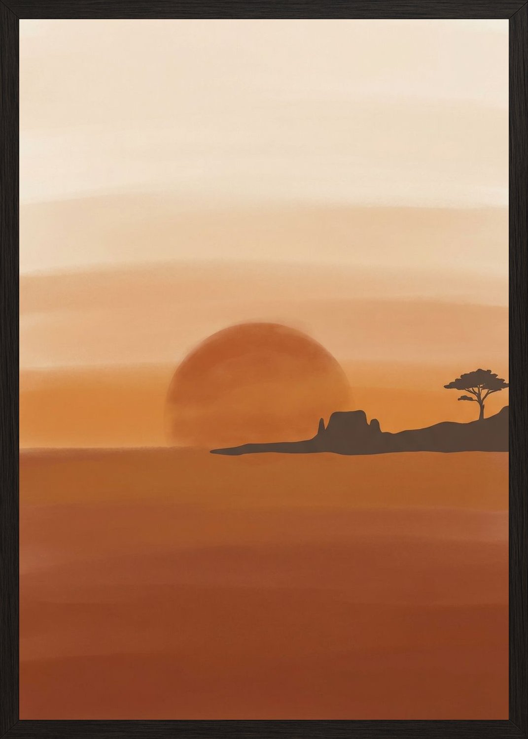 Poster in black frame