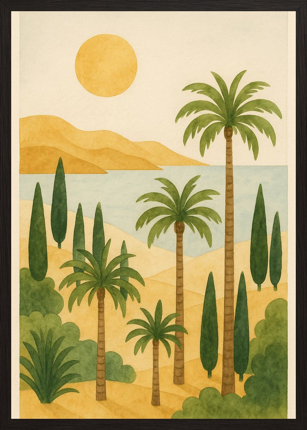 Poster in black frame