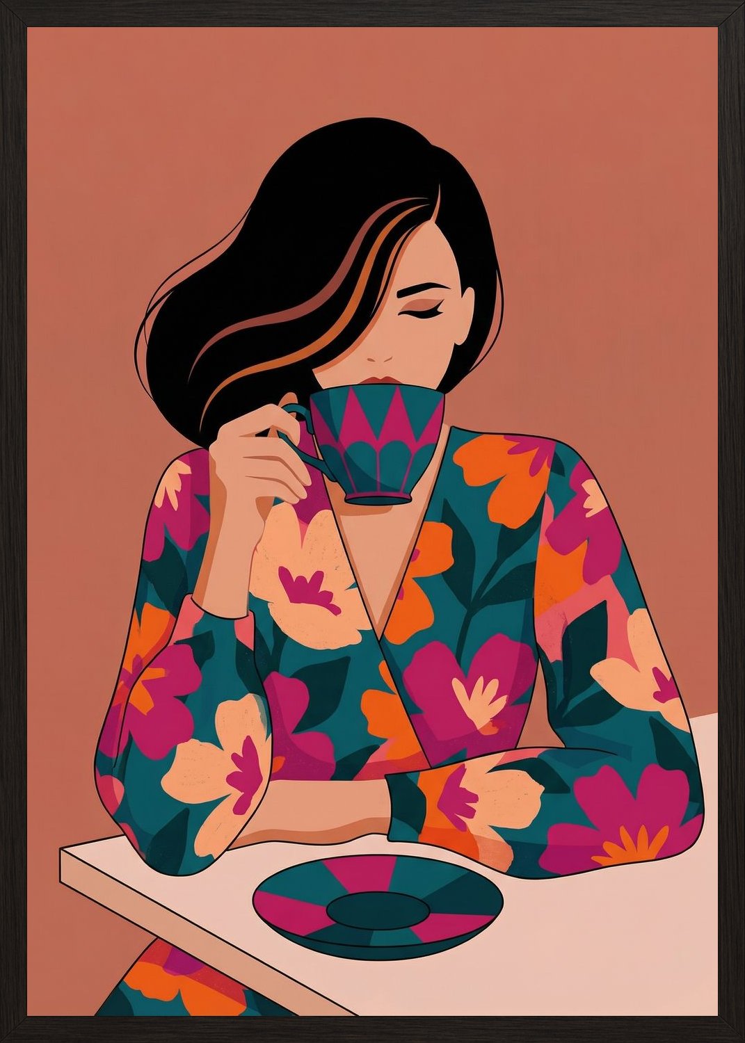 Poster in black frame