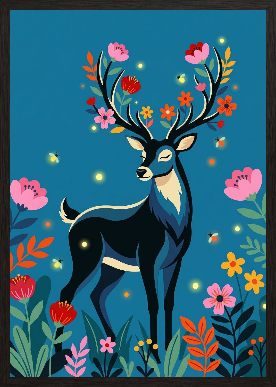 Poster in black frame