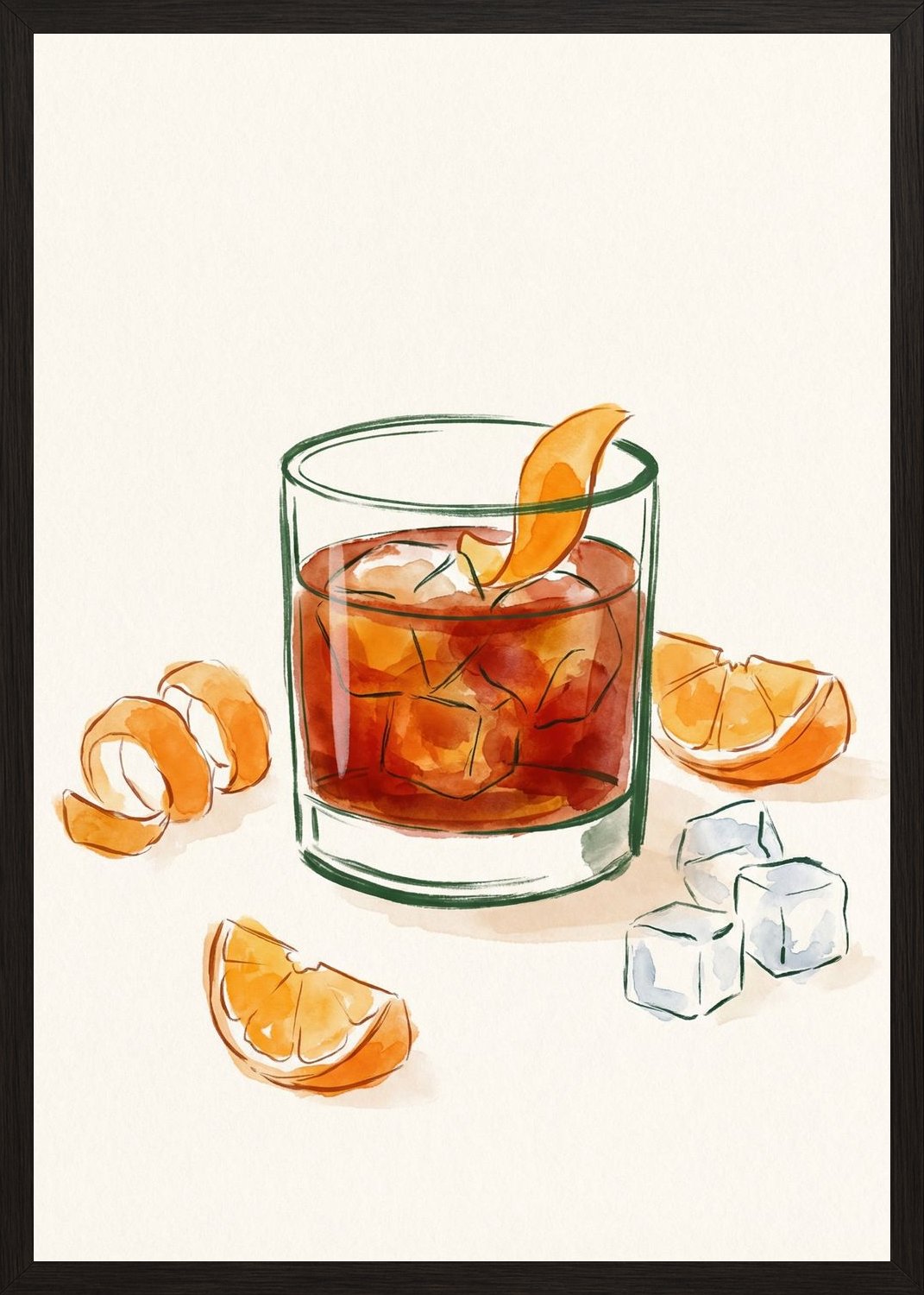 Poster in black frame