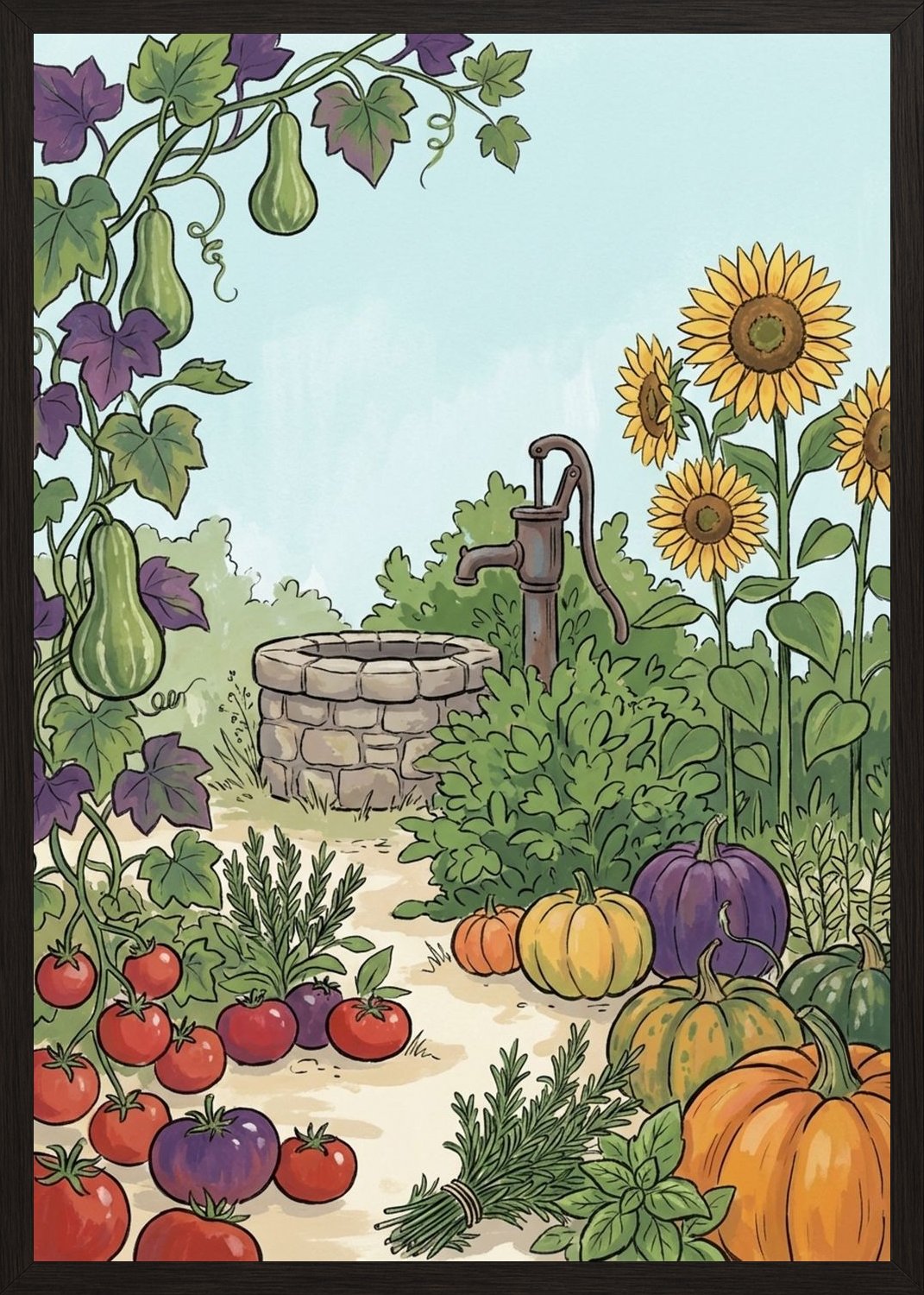 Poster in black frame