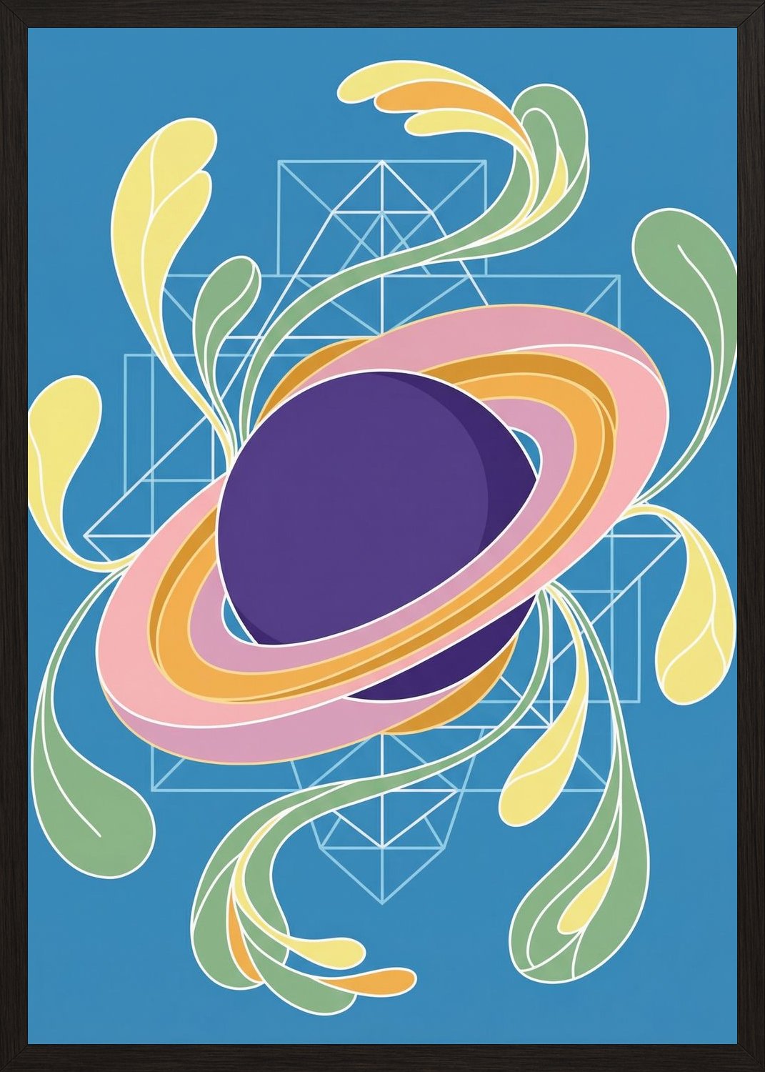 Poster in black frame