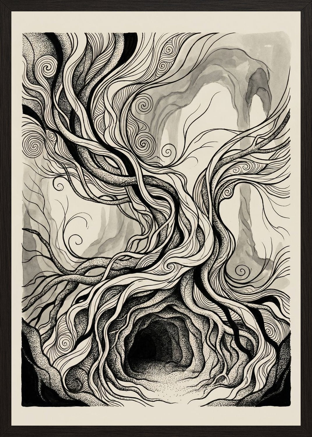 Poster in black frame