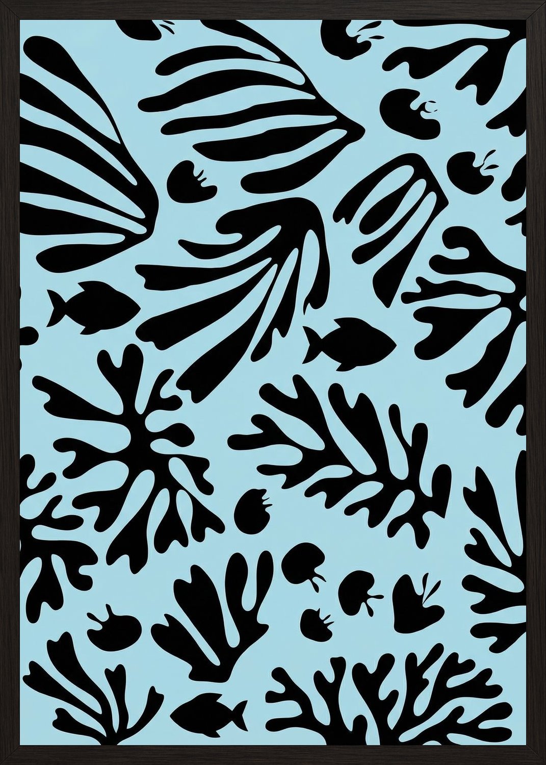 Poster in black frame