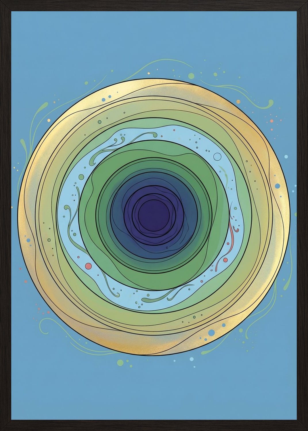 Poster in black frame