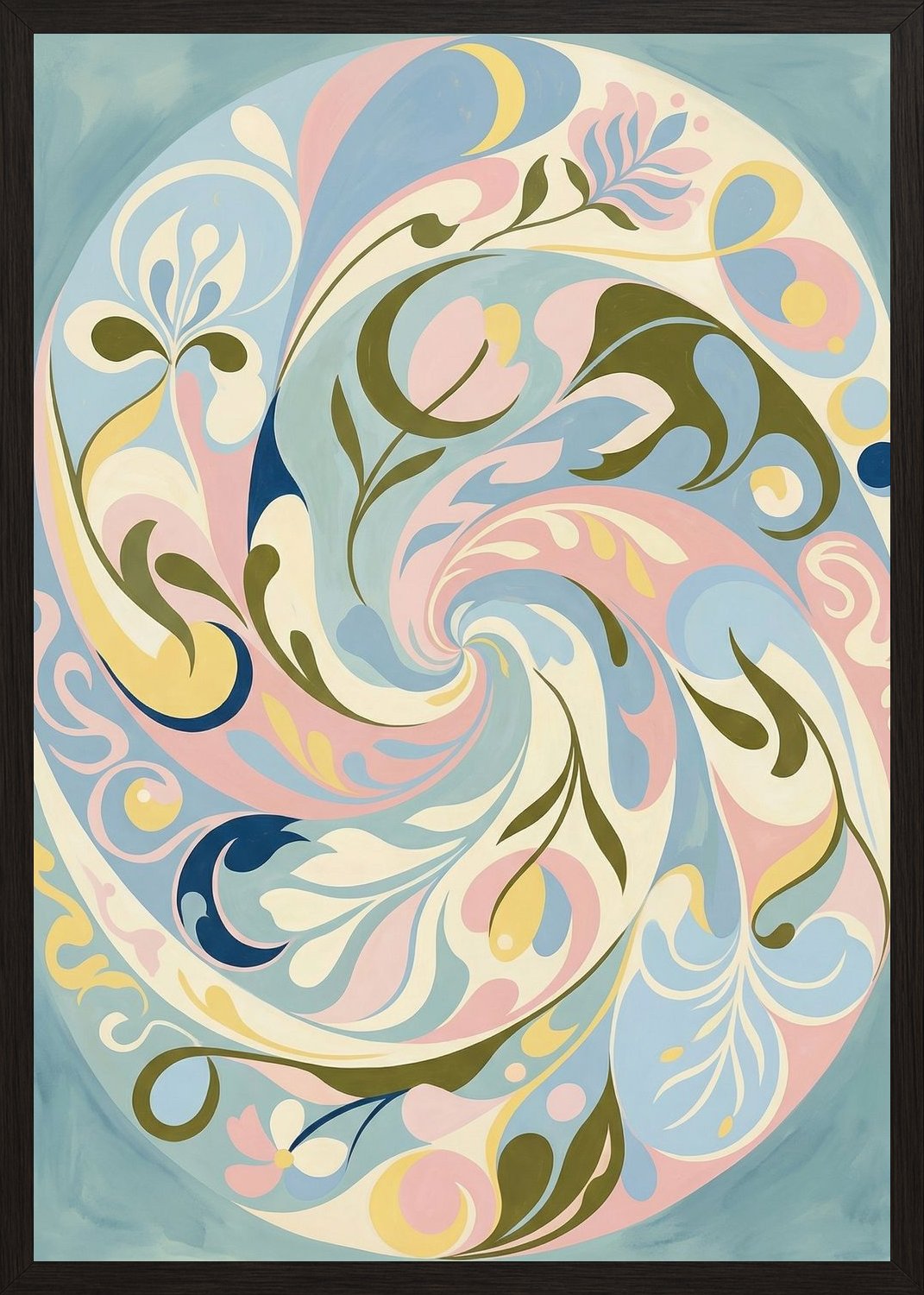 Poster in black frame