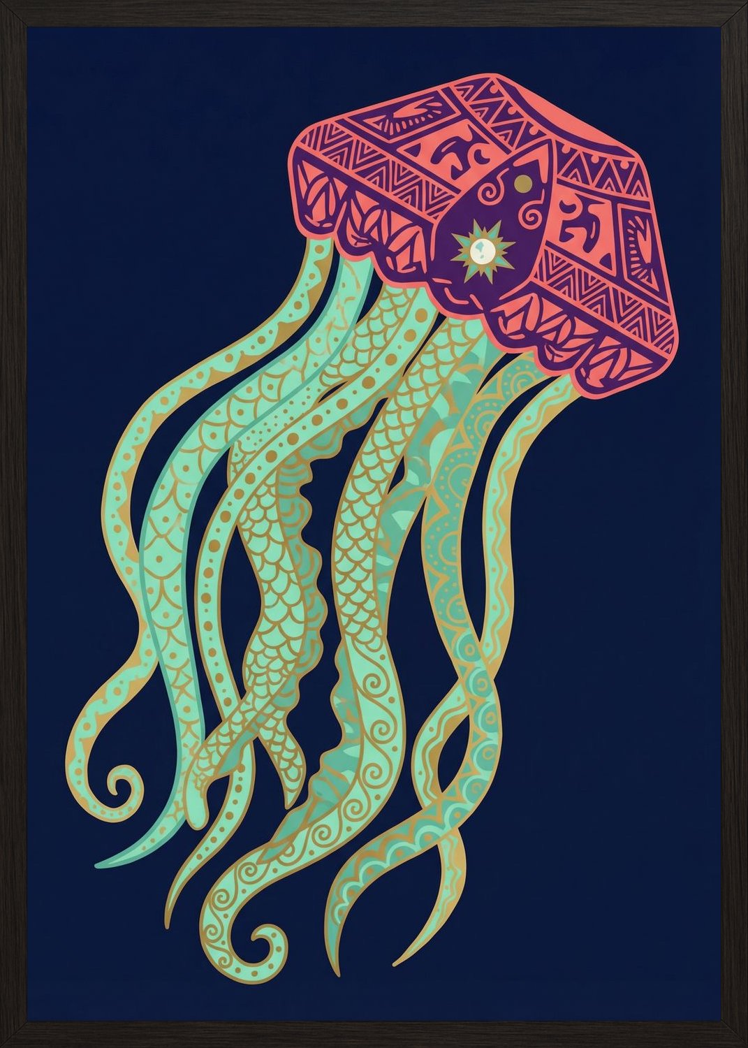 Poster in oak frame