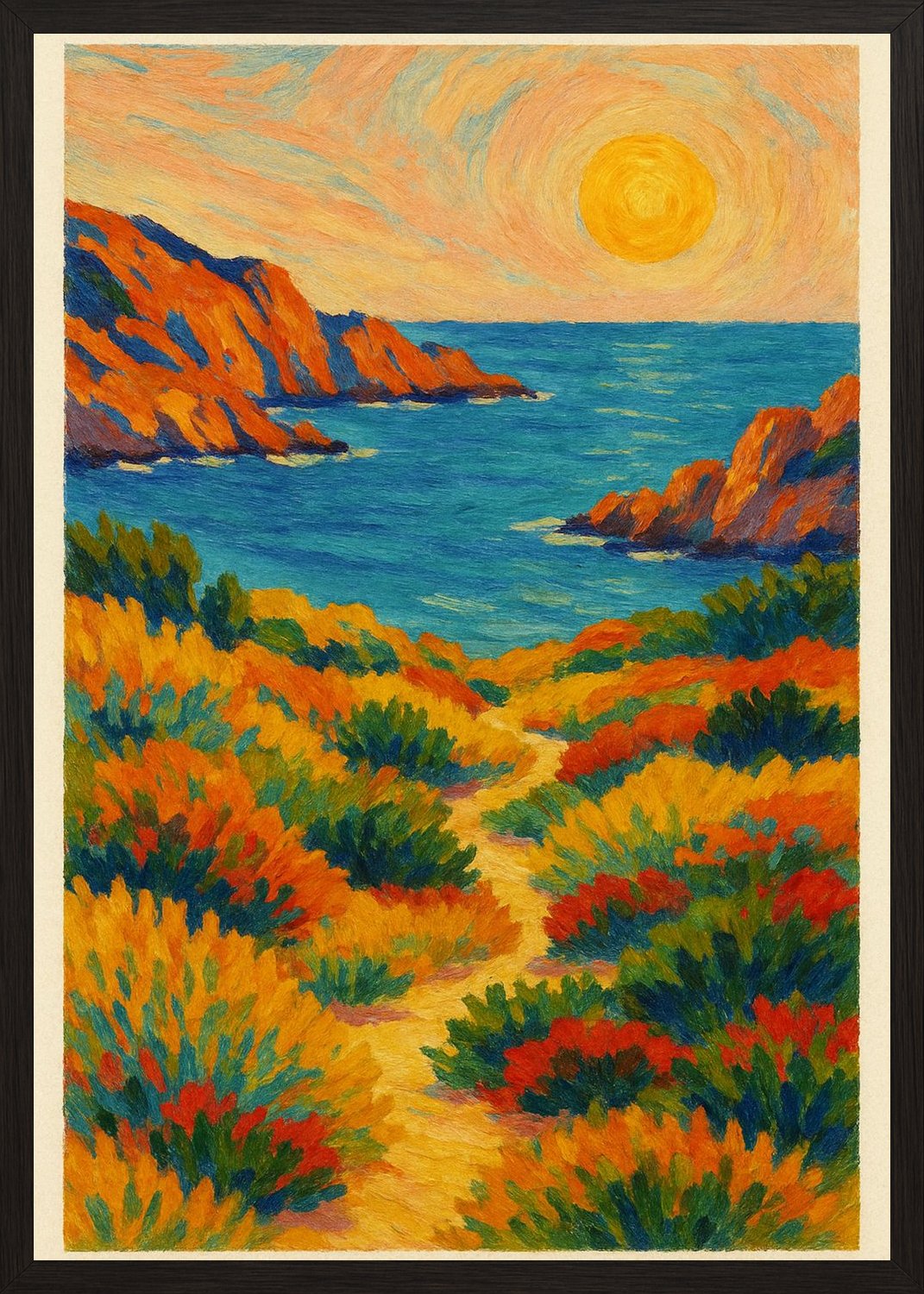 Poster in black frame