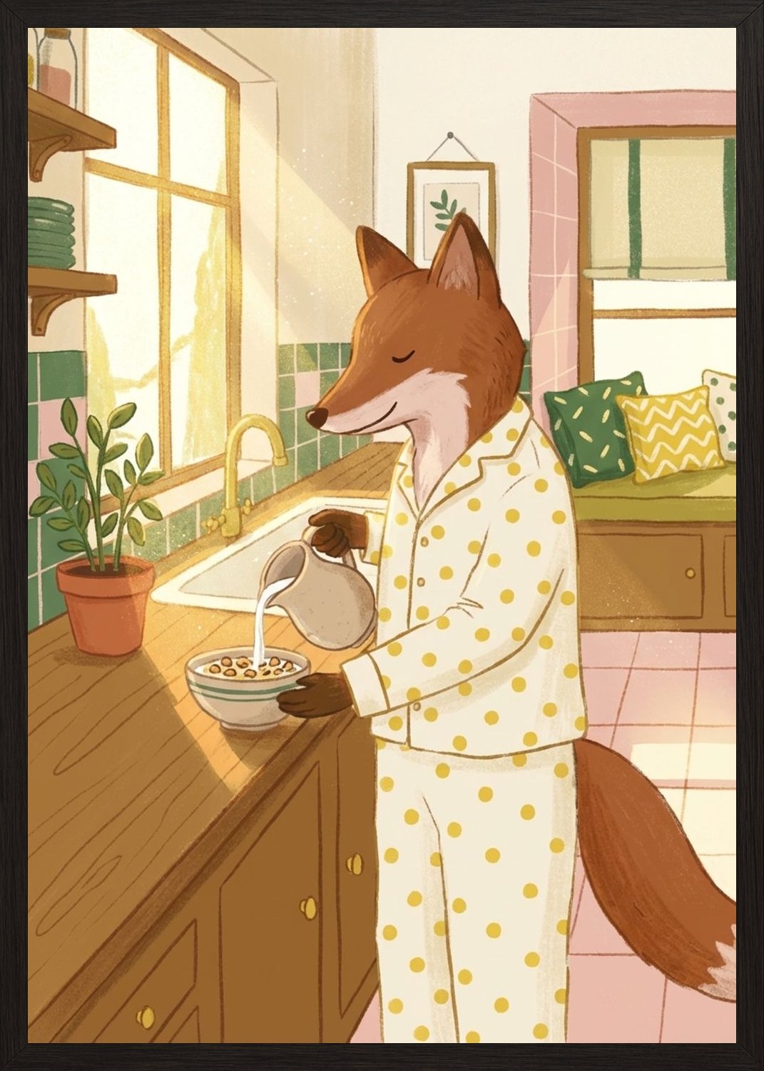 Poster in black frame