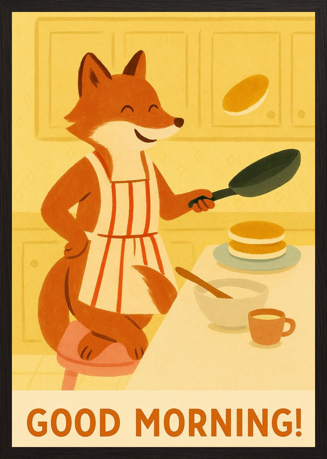 Poster in black frame