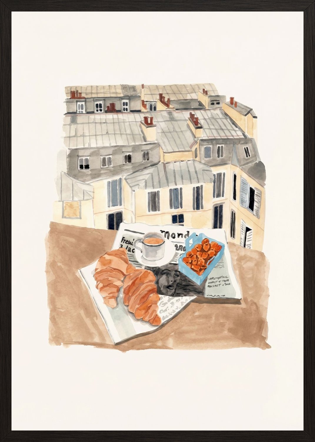 Poster in black frame