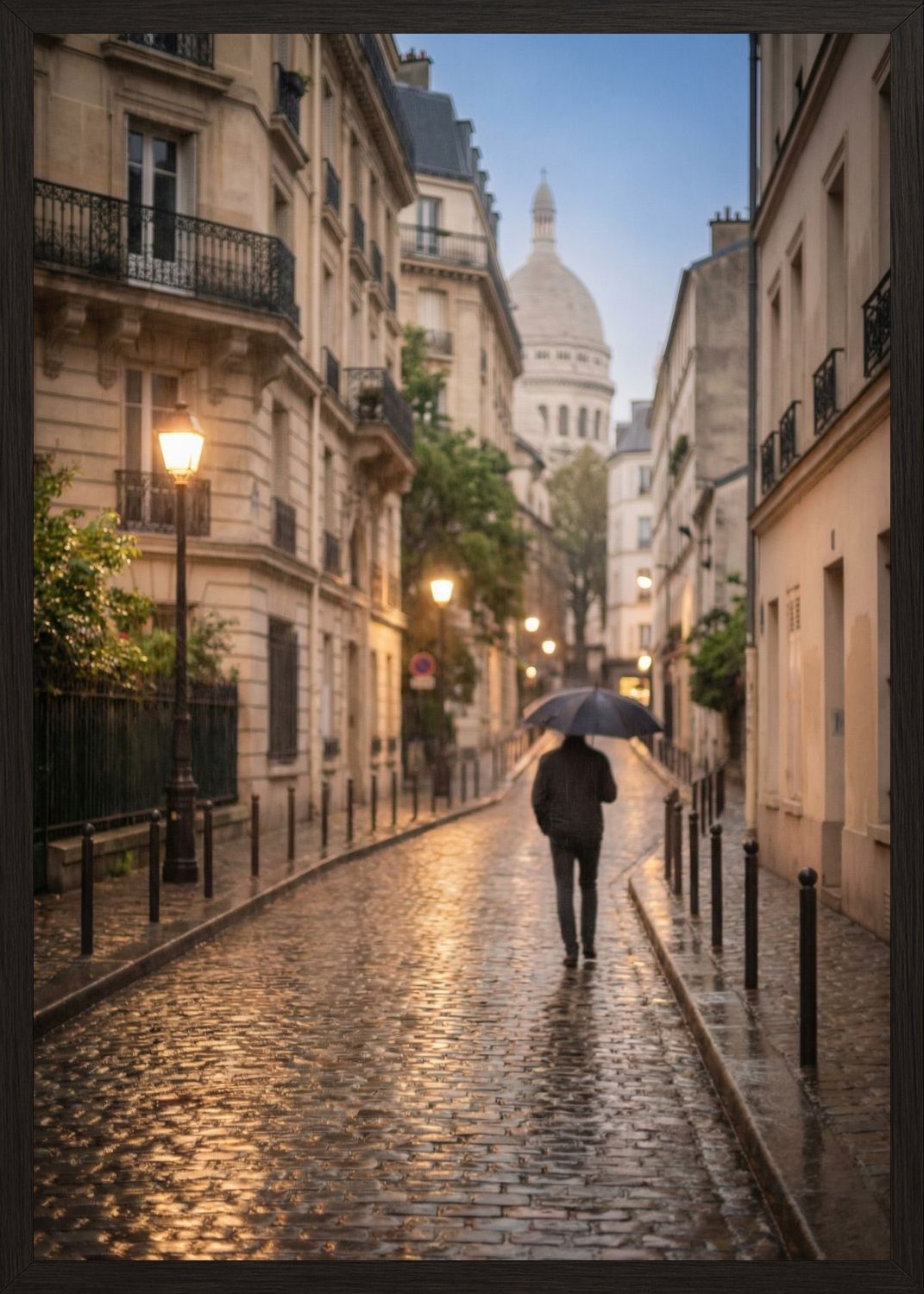 Poster in black frame