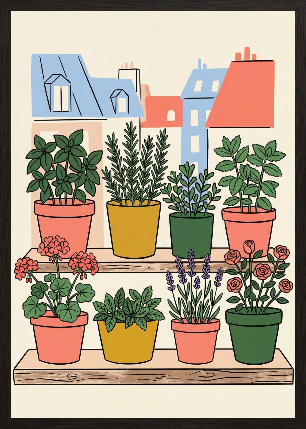 Poster in black frame