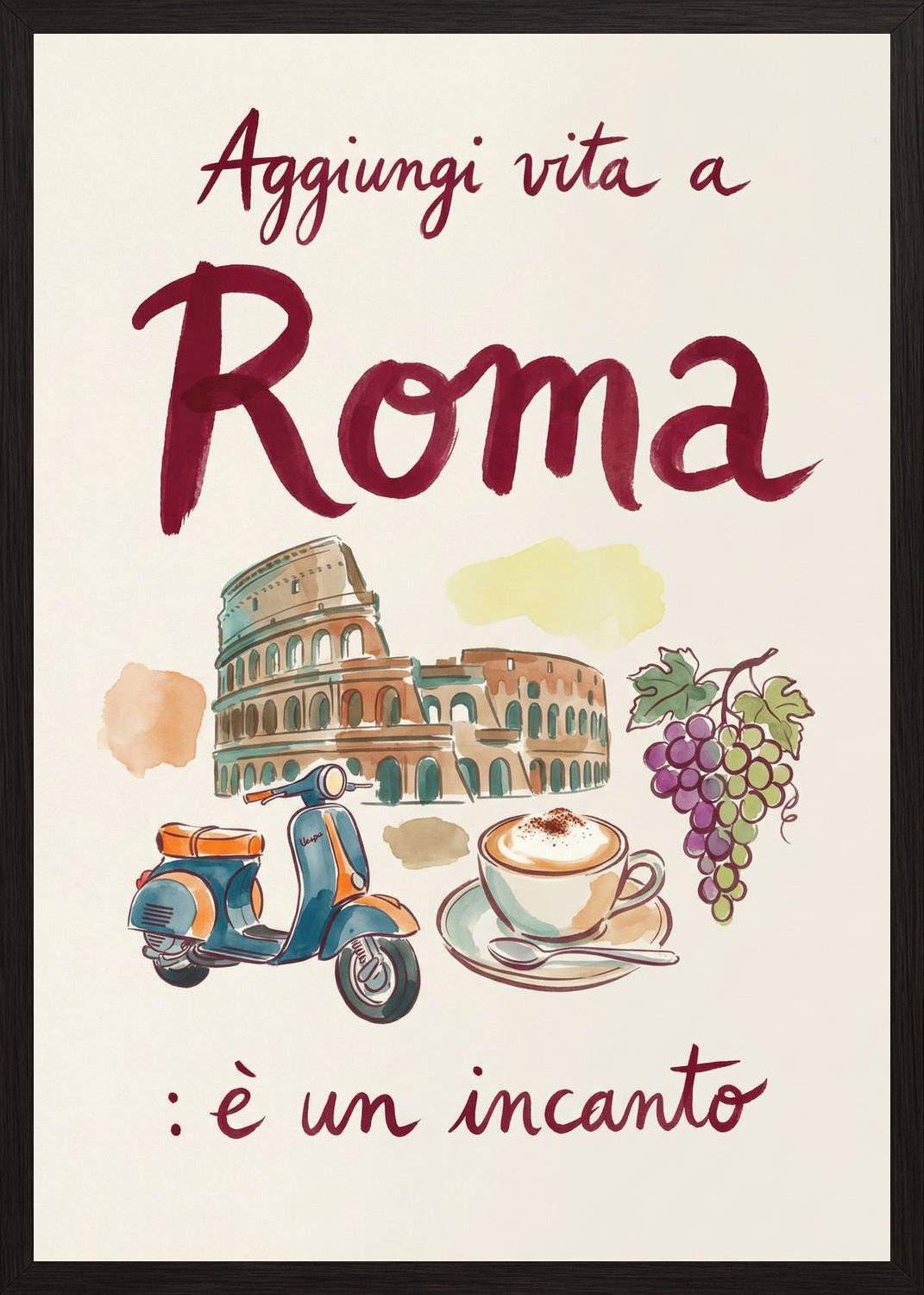 Poster in black frame