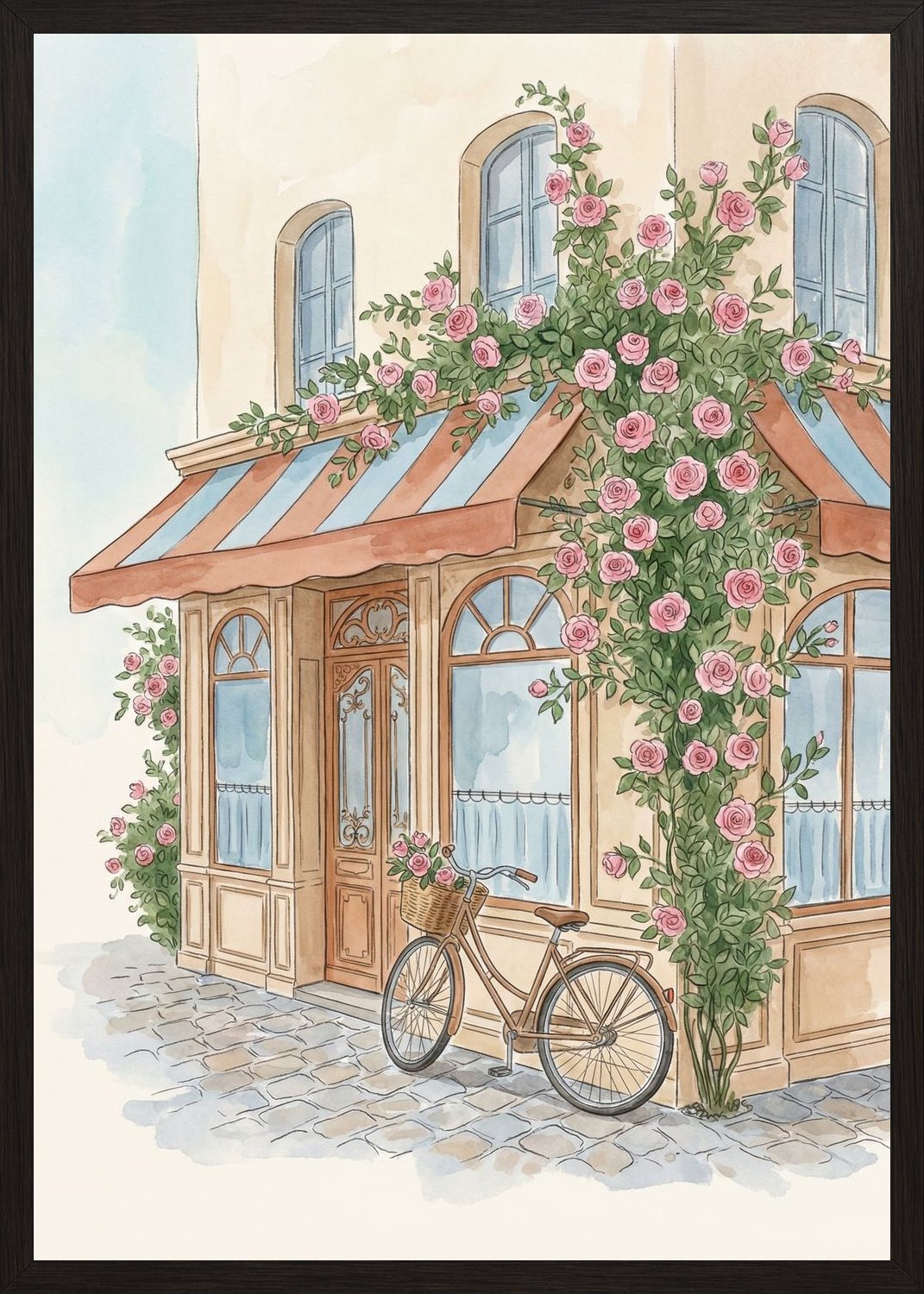 Poster in black frame