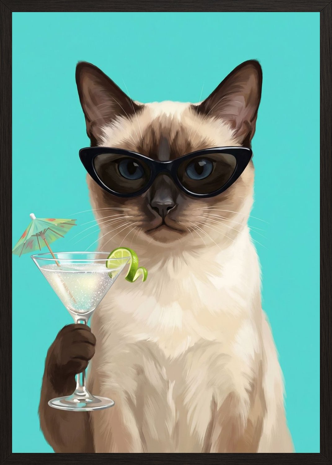 Poster in black frame