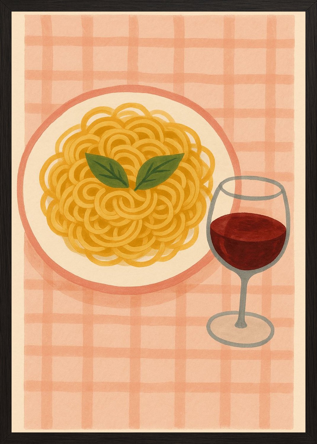 Poster in black frame