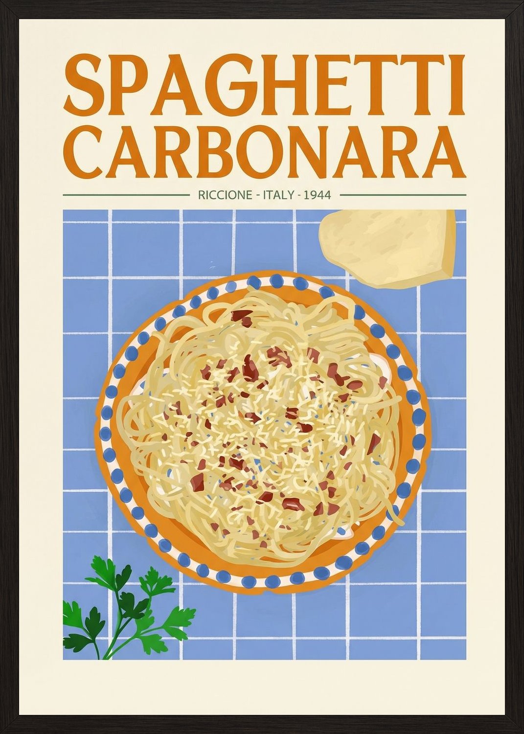 Poster in black frame