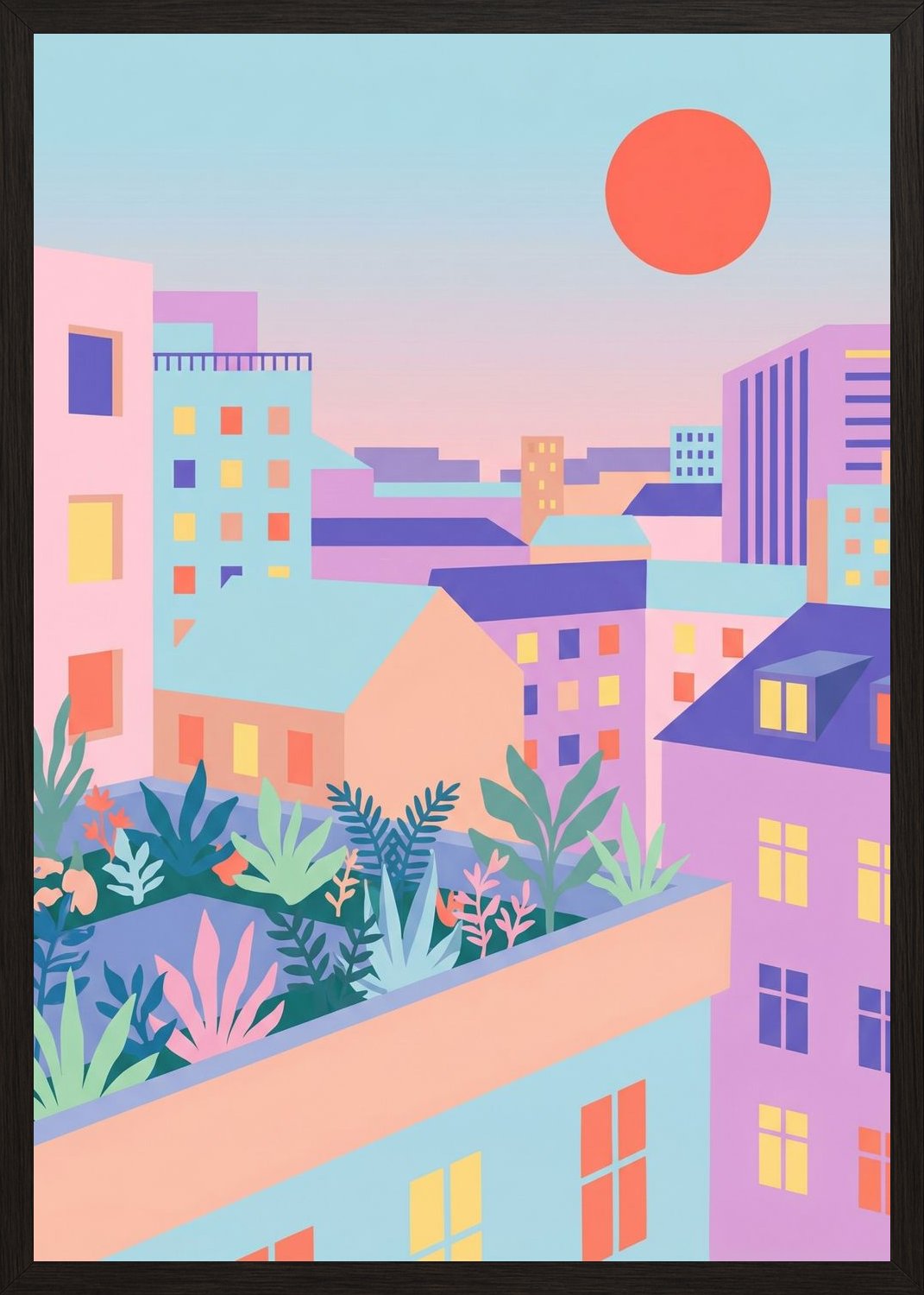 Poster in oak frame