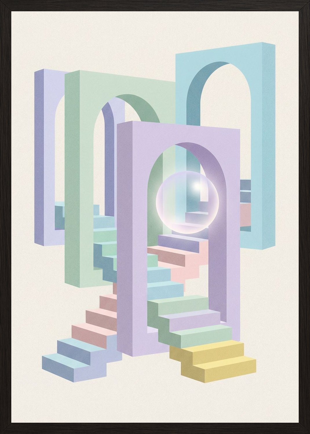 Poster in oak frame