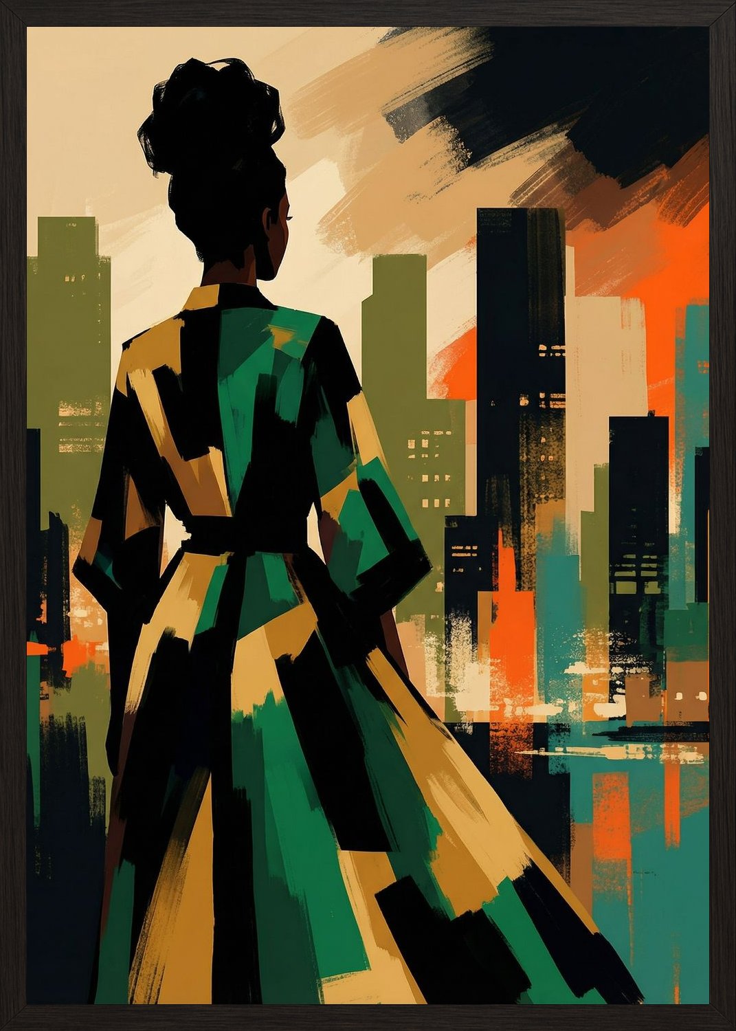 Poster in black frame