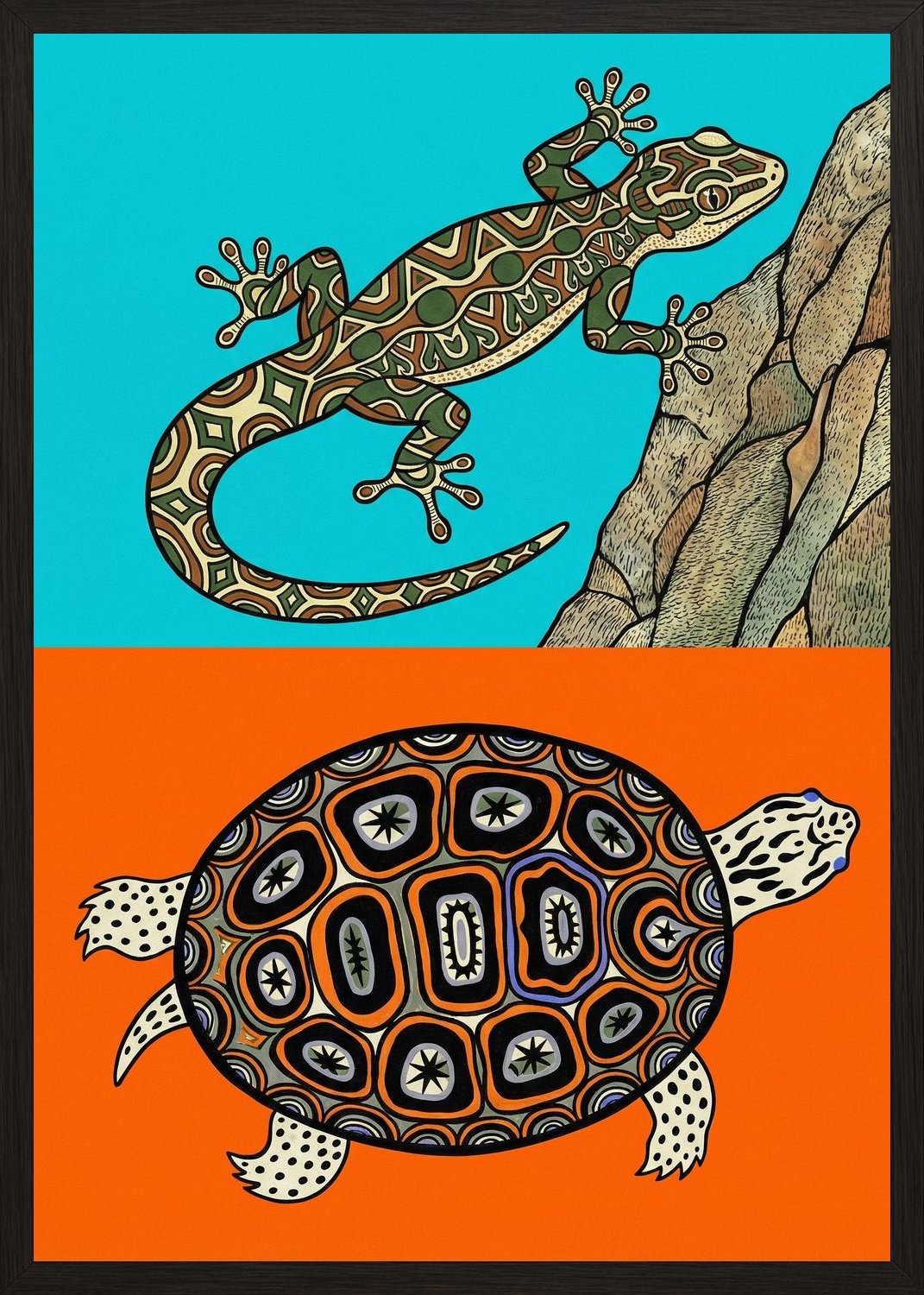 Poster in black frame