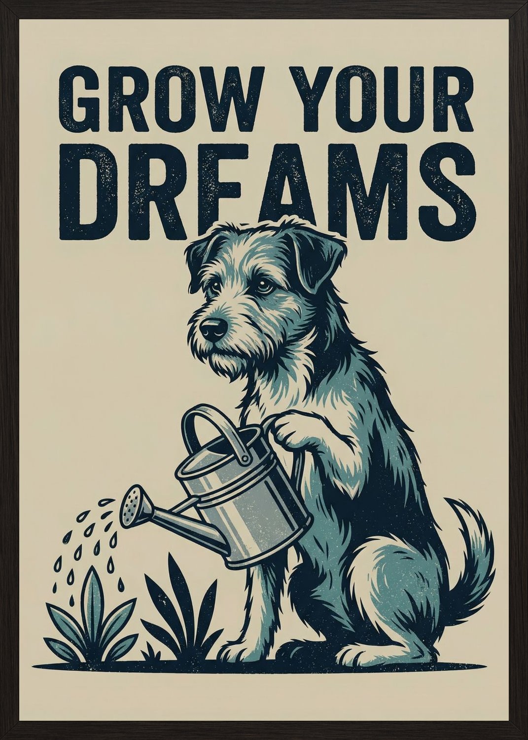 Poster in oak frame
