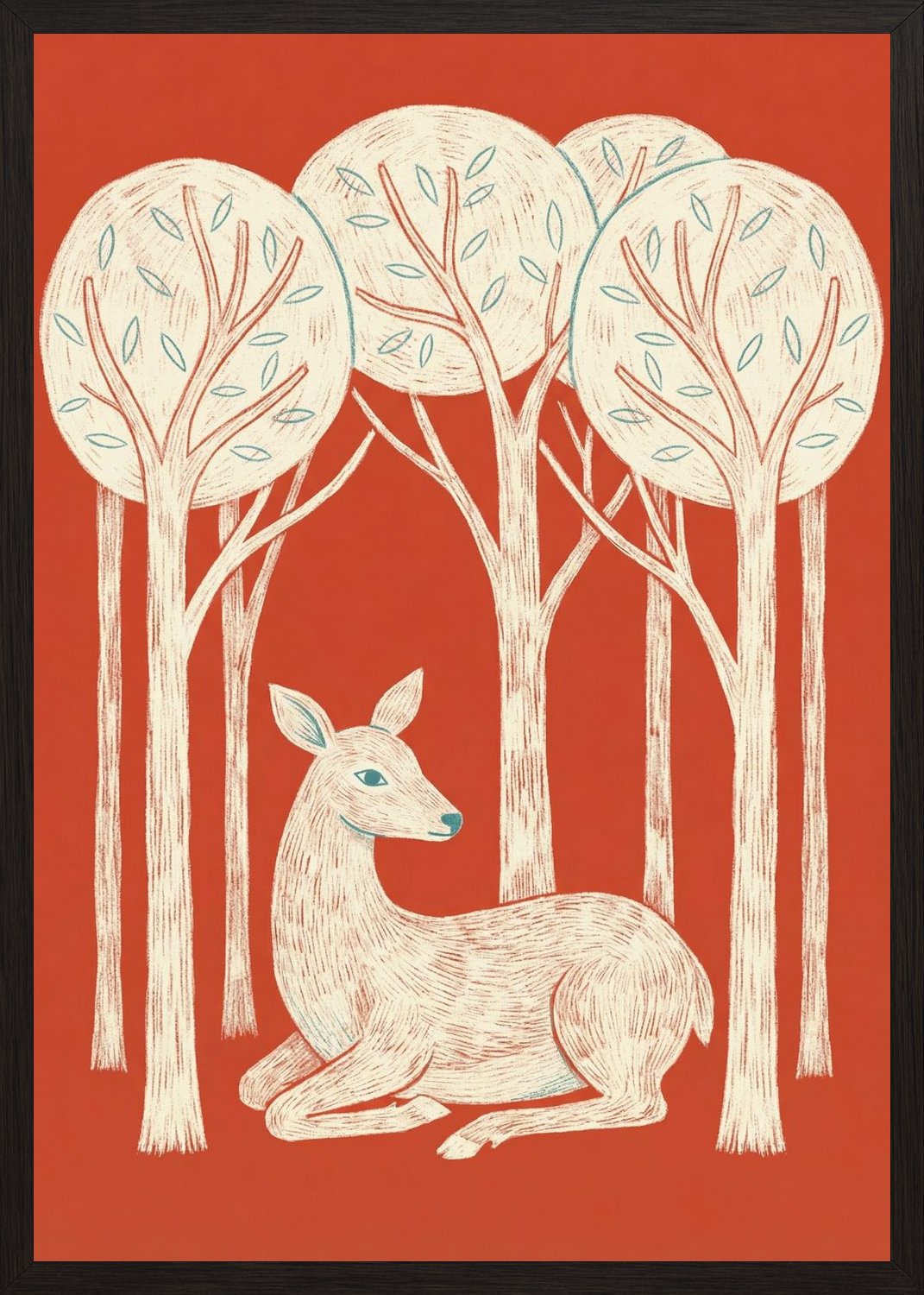 Poster in oak frame