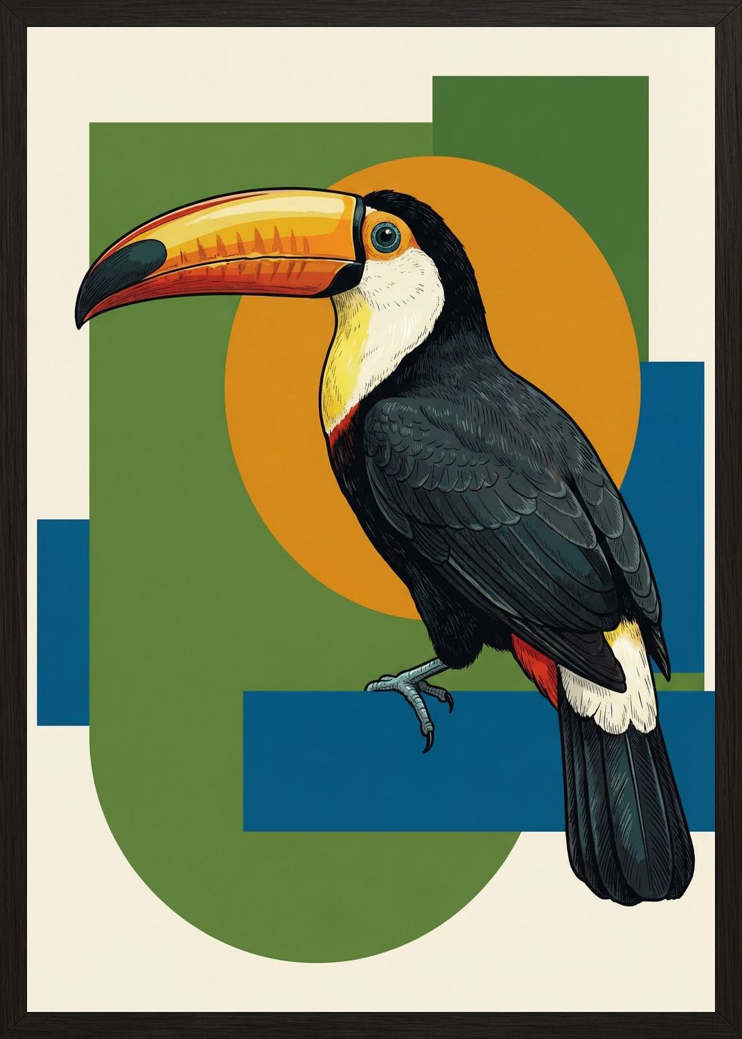 Poster in oak frame