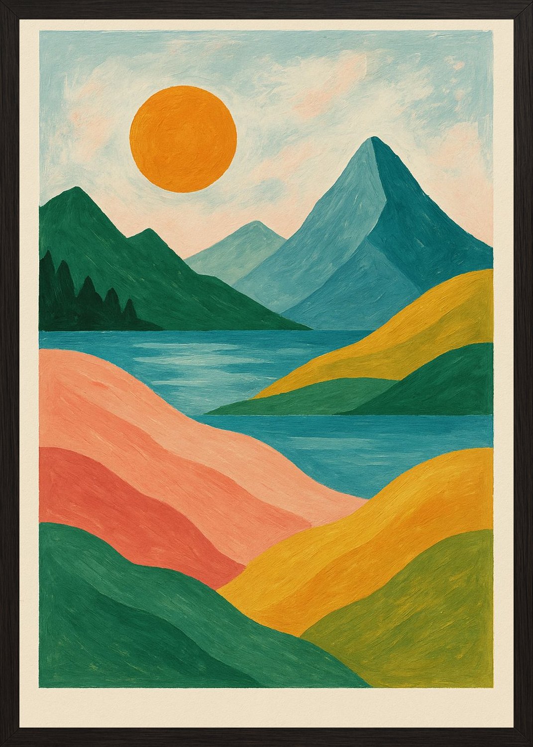 Poster in black frame