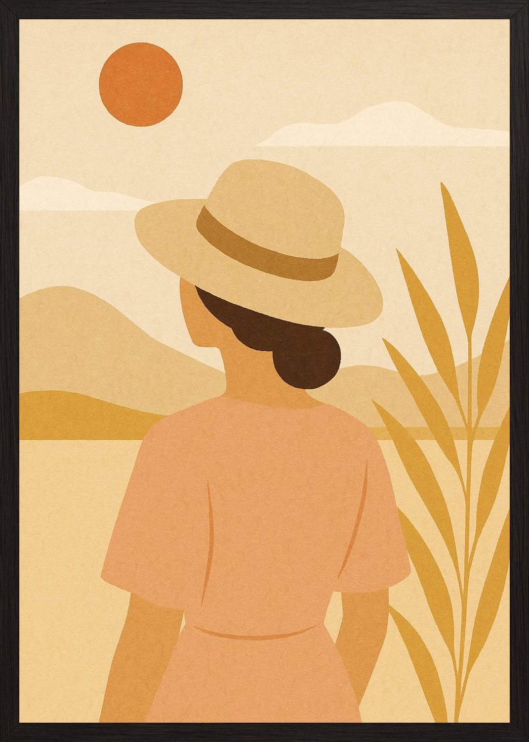 Poster in black frame