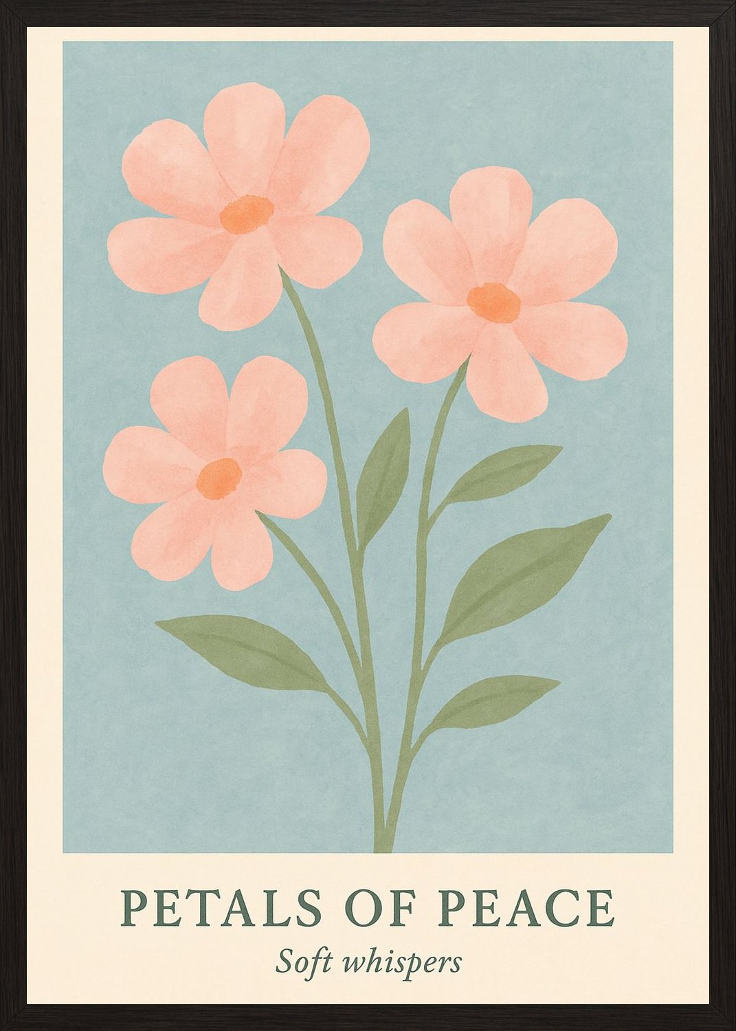 Poster in black frame